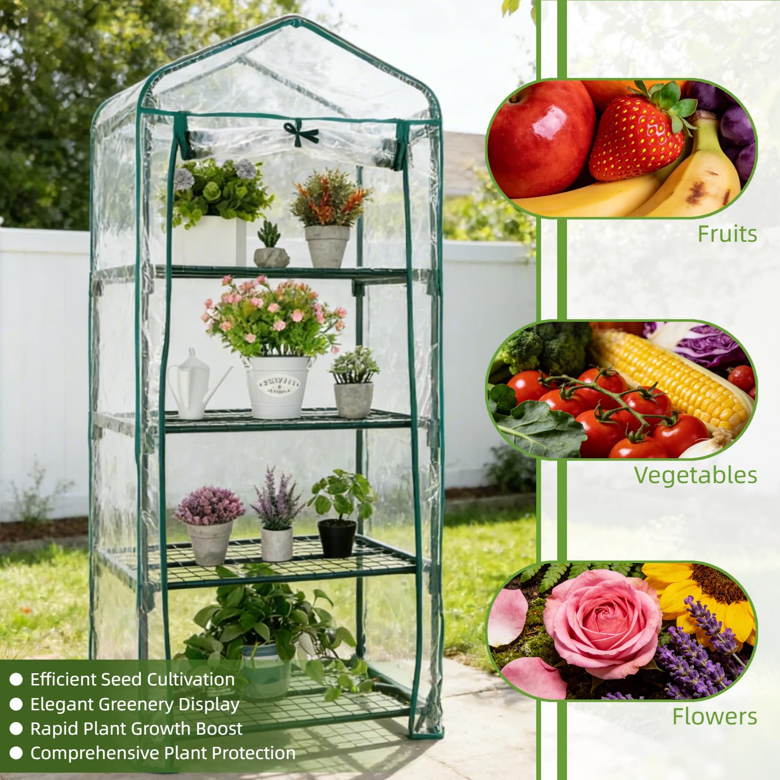 Kelived greenhouse dimensions 27.2 in L 19.3 in W 62 in H fit small spaces