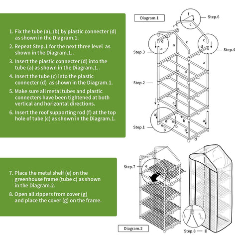 Kelived weight-capacity 24 lbs per shelf supports seed trays and pots