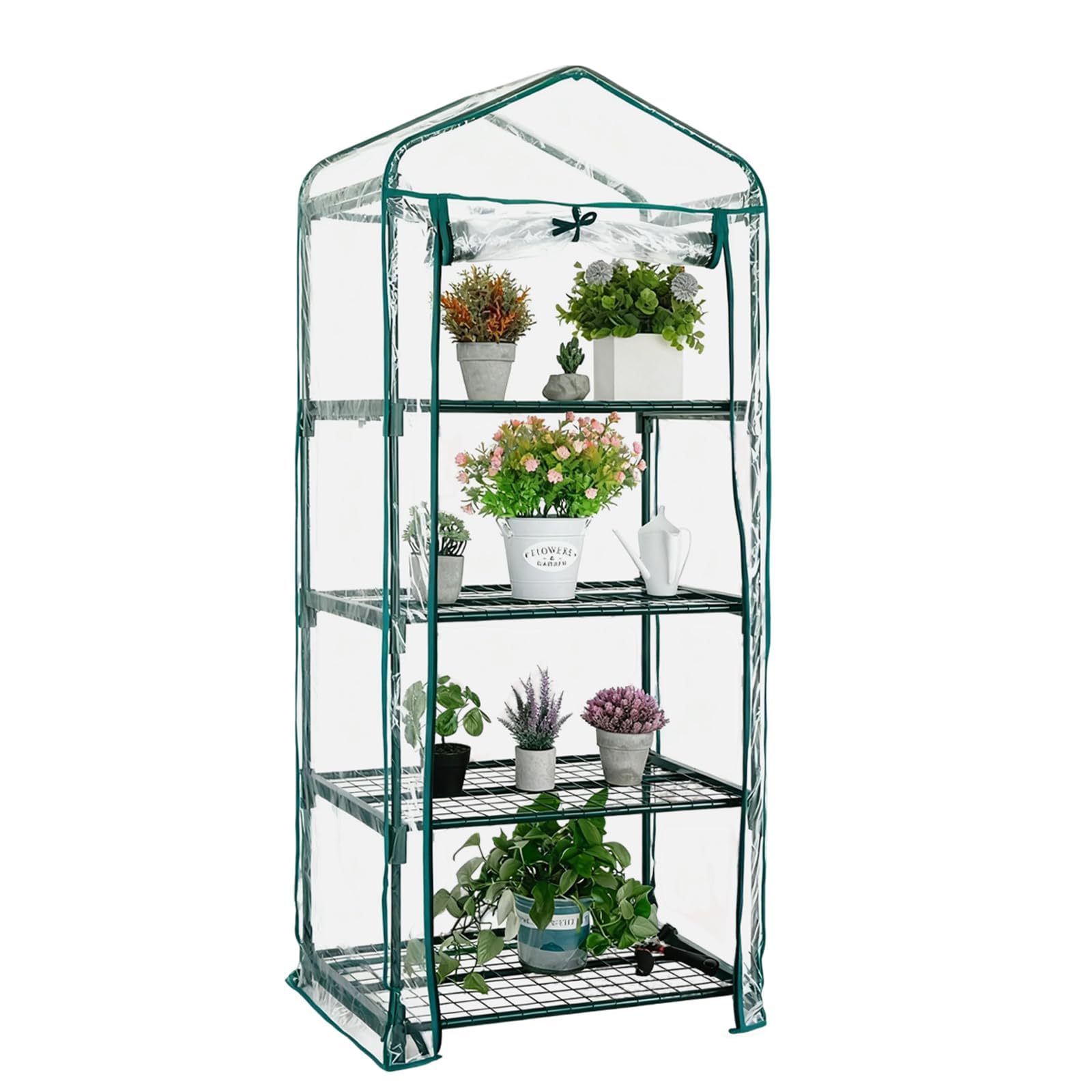 Kelived mini greenhouse indoor-outdoor assembly shows easy tool-free setup for quick placement