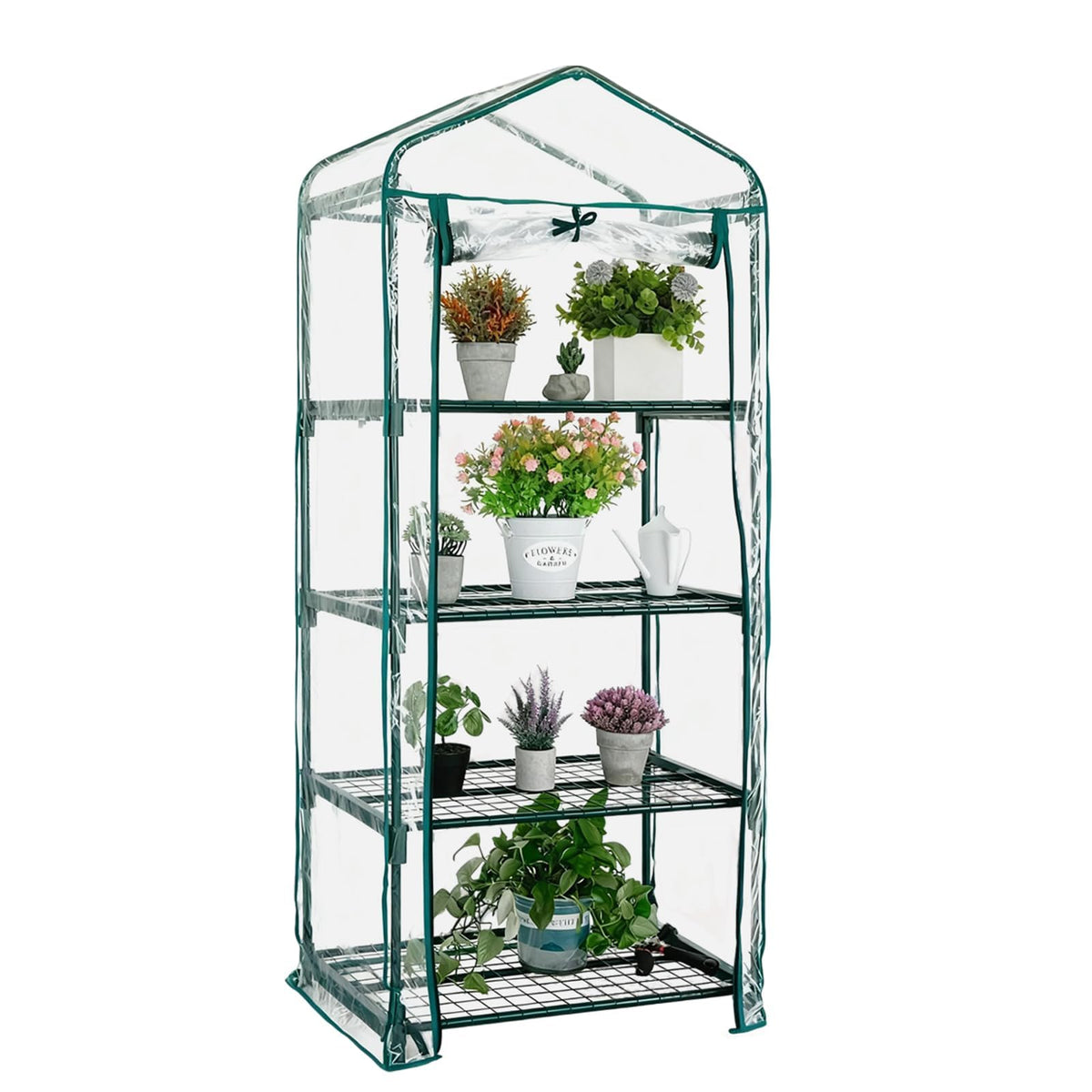 Kelived mini greenhouse indoor-outdoor assembly shows easy tool-free setup for quick placement