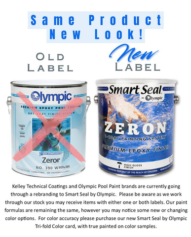 Zeron Blue Ice epoxy pool paint applied with roller for a smooth coating