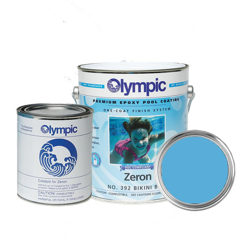 Kelley Zeron Bikini Blue pool paint bottle, durable epoxy for plaster and fiberglass
