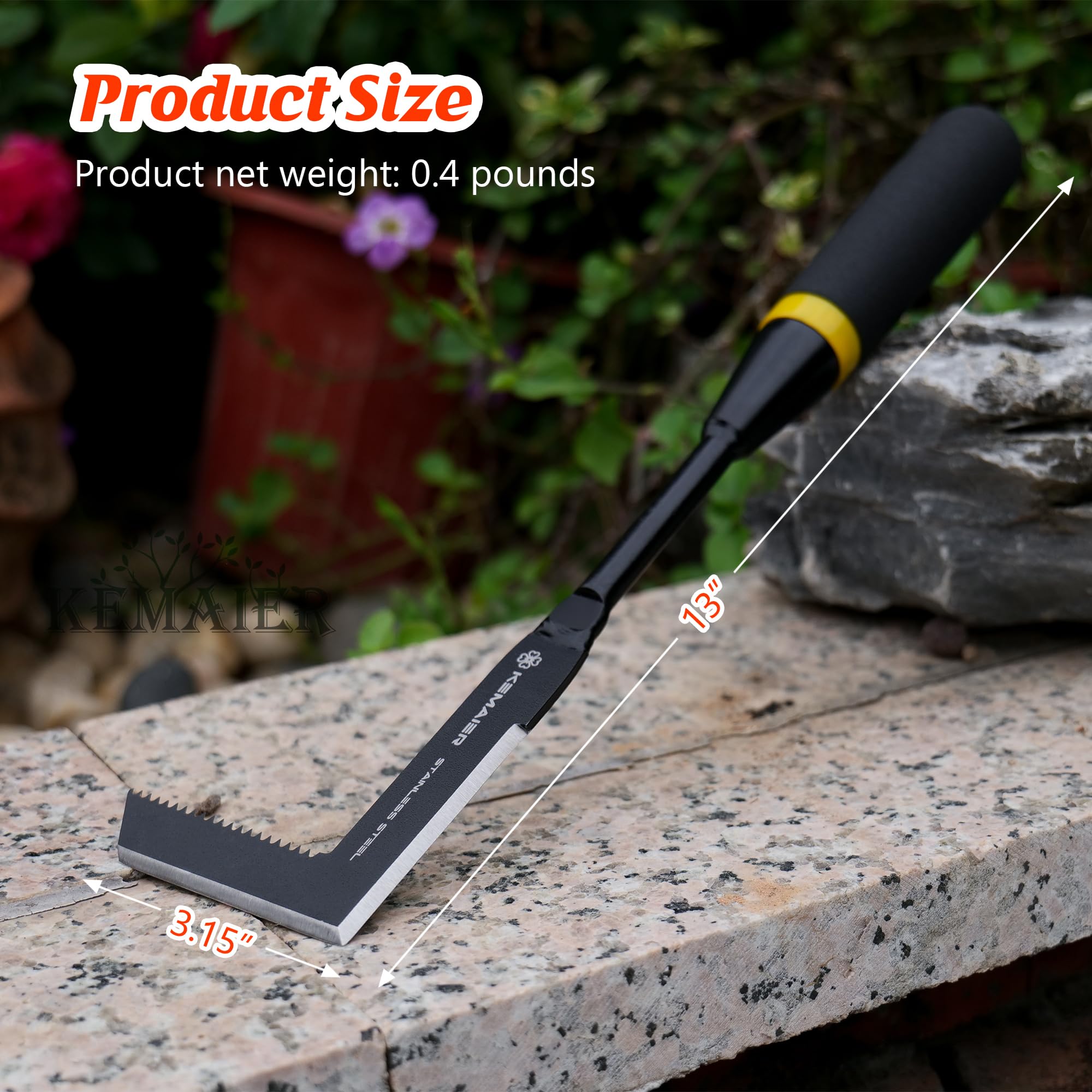 Kemaier dandelion weeder: long design for deep root extraction in lawns.