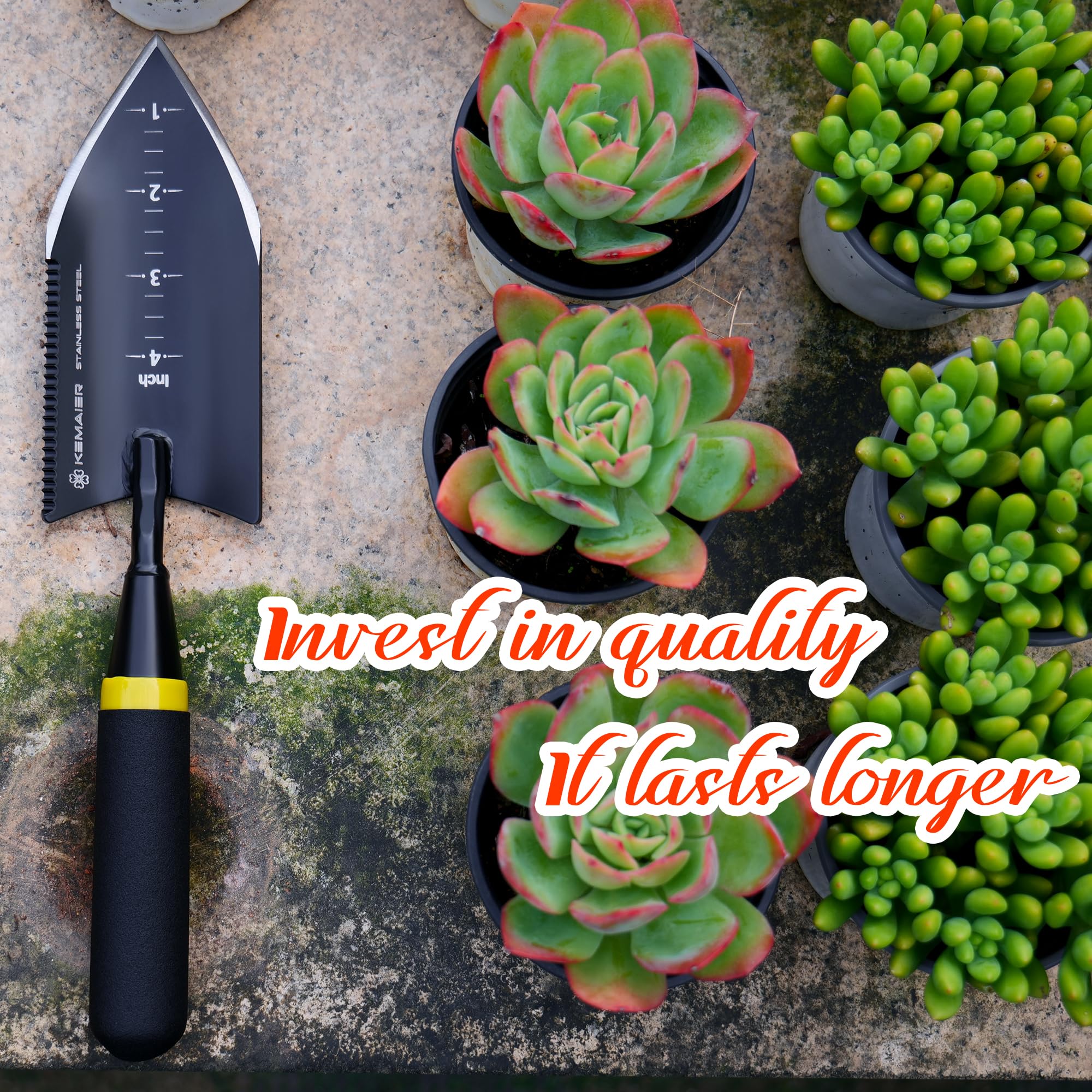 Kemaier ergonomic yellow markings improve visibility and grip in gardens.