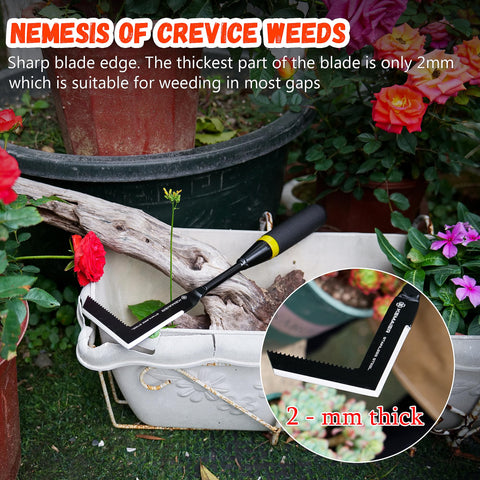 Kemaier weeding tool with full-tang handle reduces breakage during tough pulls.
