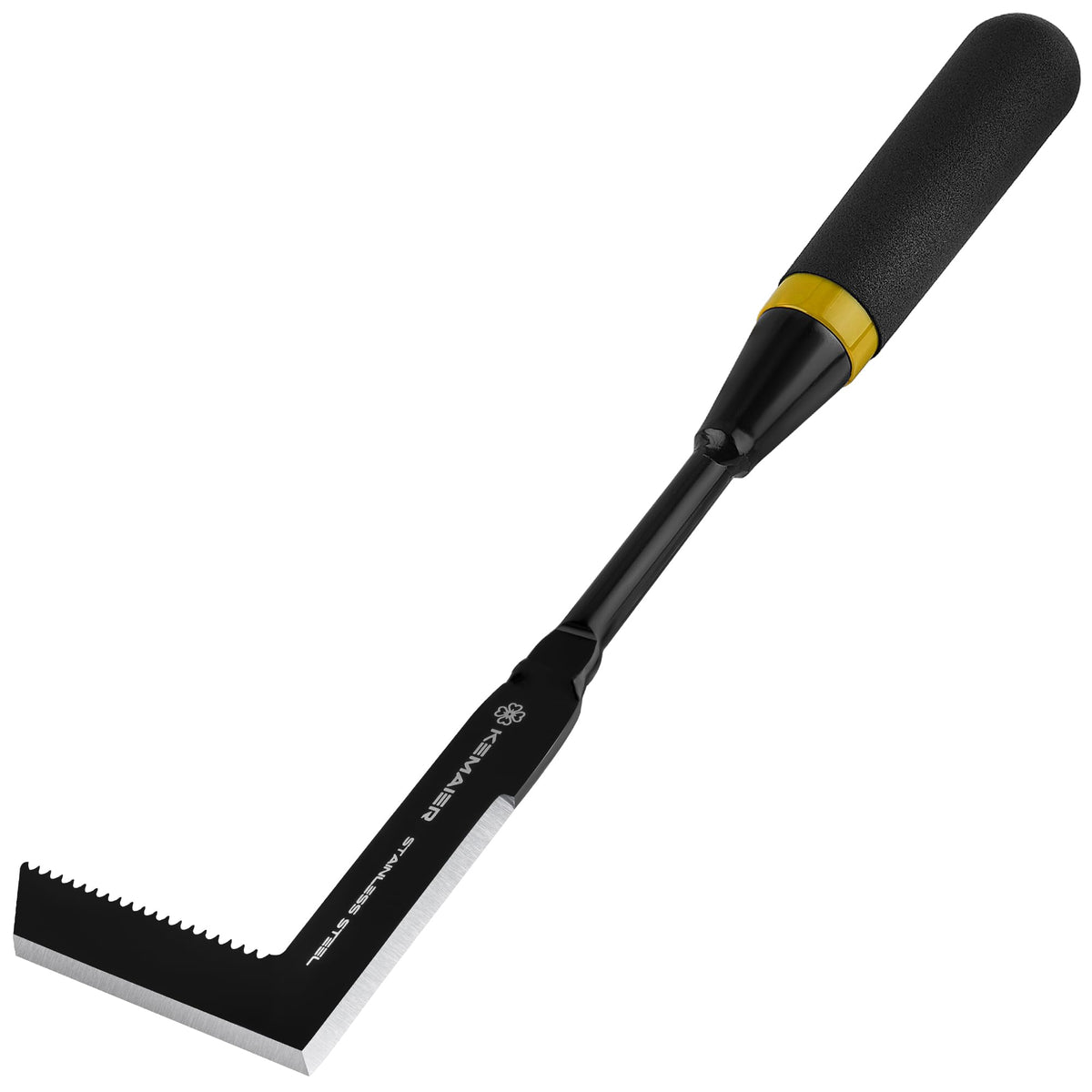 Kemaier heavy-duty stainless steel weeding tool targets driveway cracks for precise weed removal.