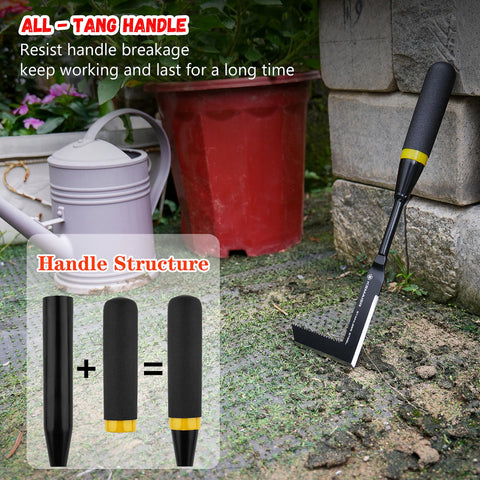 Kemaier weeding tool cleans brick joints, helping clear encroaching weeds effectively.