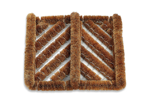 Kempf boot scraper bristle detail shows natural coco fibers