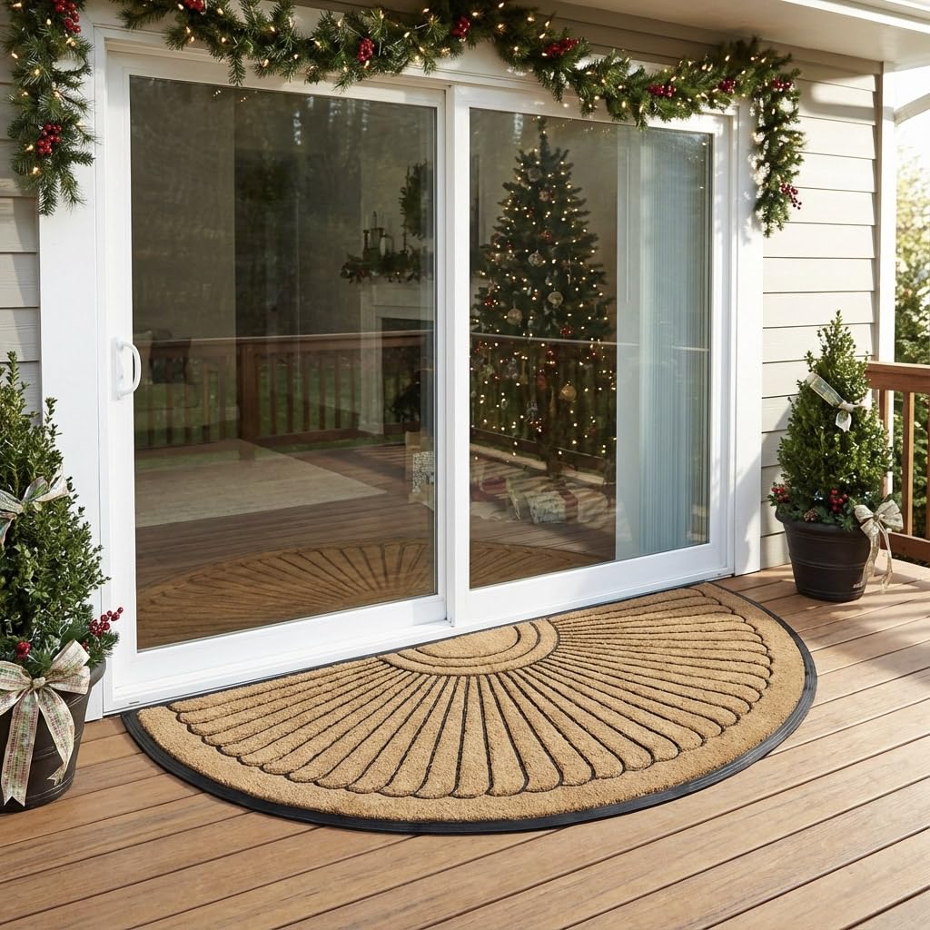 Kempf sunburst design with dense coco fibers for effective dirt removal.