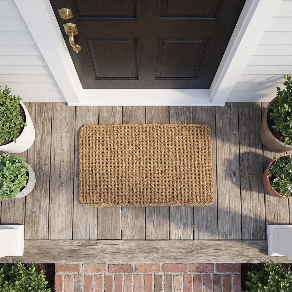 Kempf Dragon-Weave Coir Doormat 1-inch thick for solid footing