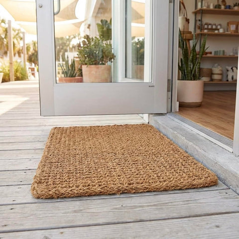 Kempf Dragon Weave doormat close-up of twisted fibers for durability