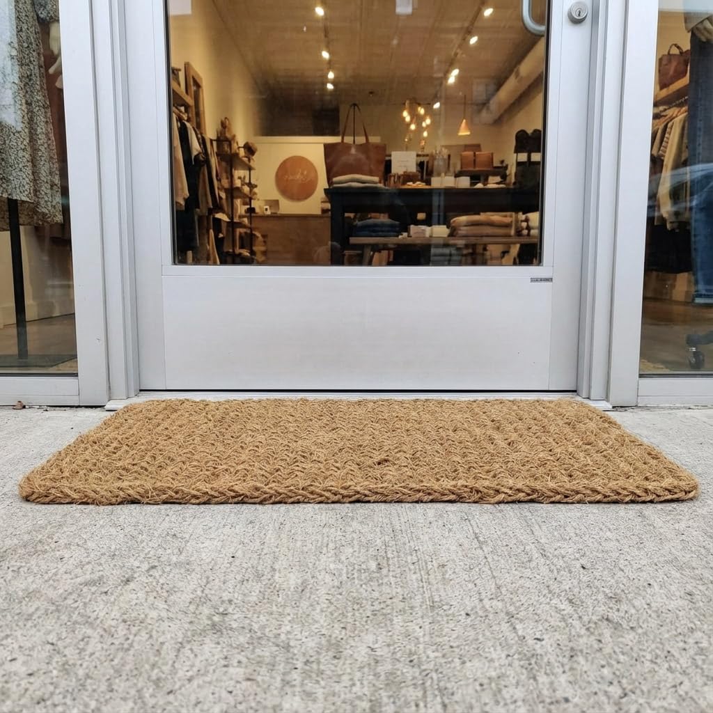 Kempf Dragon-Weave Coco Coir Doormat natural color complements exteriors