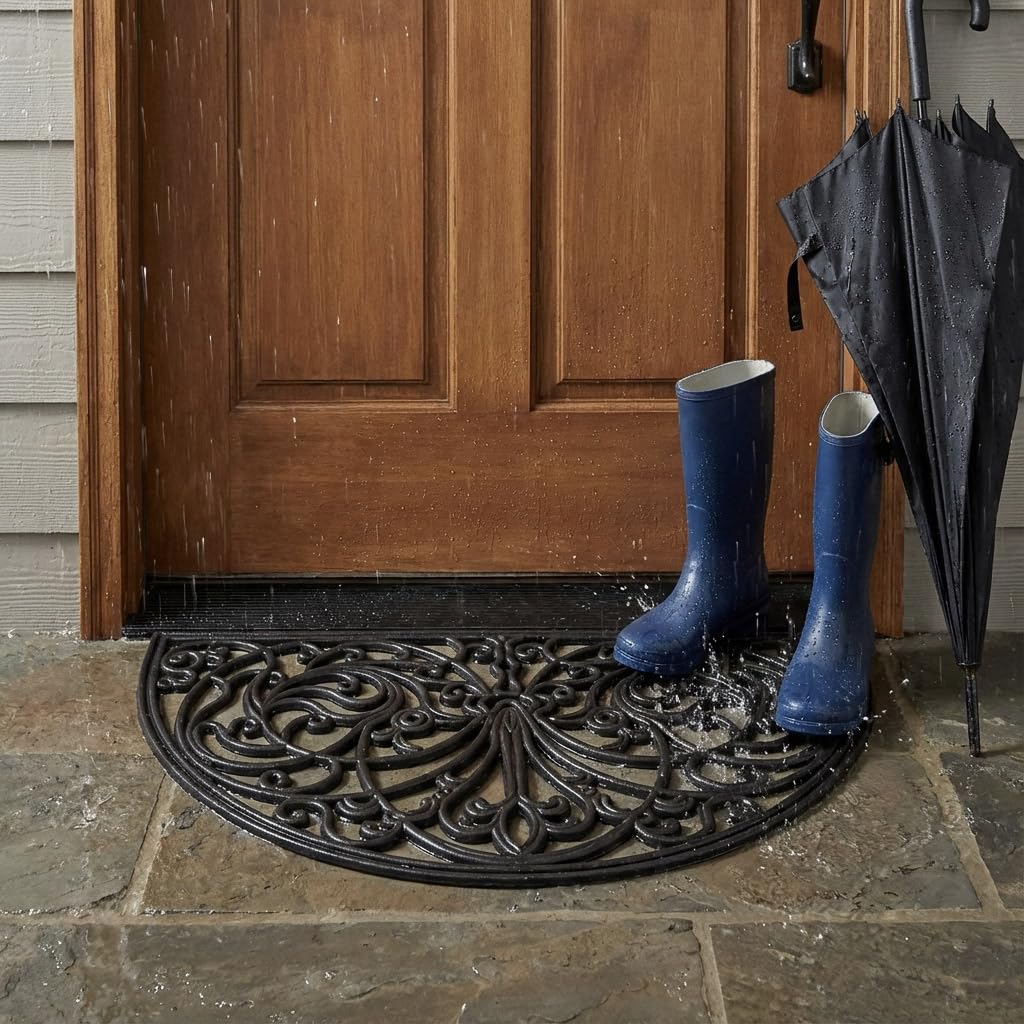 Kempf durable rubber construction ensures long-lasting use at entrances.