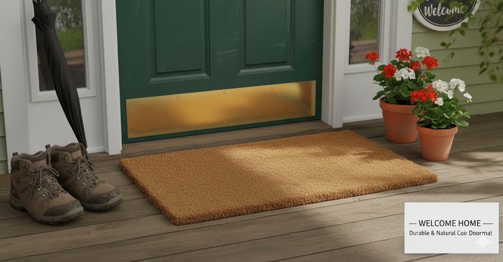Kempf Handwoven eco-friendly doormat: sustainable choice for eco-conscious homes.
