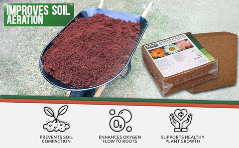 Kempf Coco Coir Brick with neutral pH and low EC suitable for many plants.