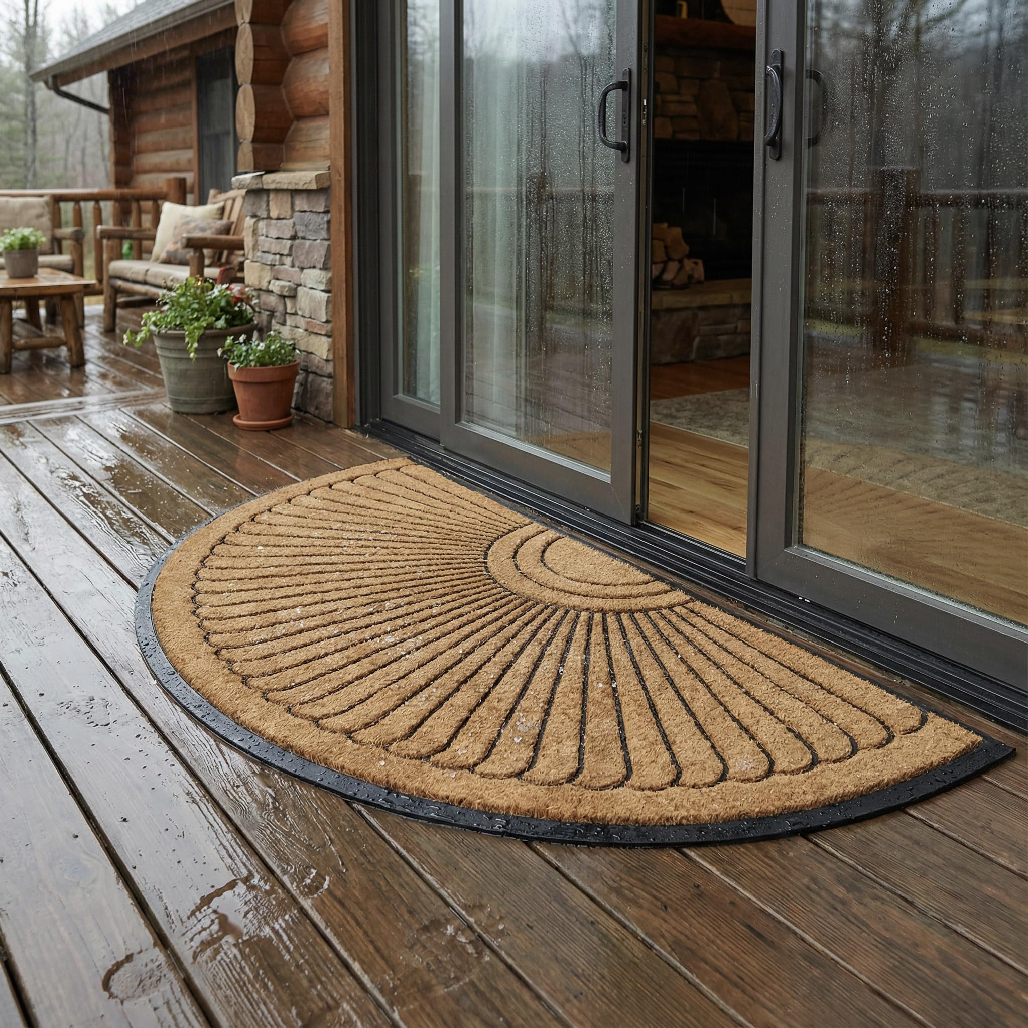 Kempf outdoor-indoor dual-use doormat suitable for porches and patios.