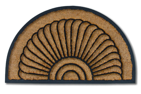 Kempf Sunburst Half Round Doormat with non slip rubber backing for stability