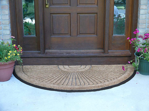 Kempf water and dirt trap doormat reducing indoor moisture transfer.