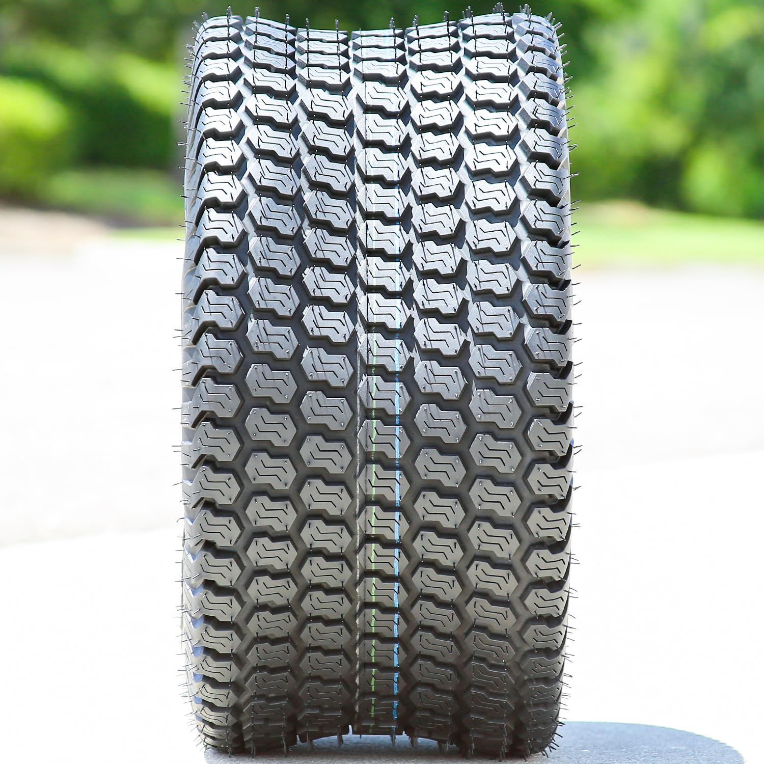 Four-ply marking on Kenda K500 Super Turf signals durability