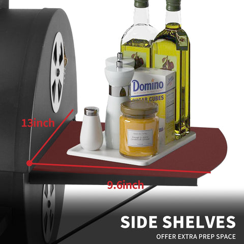 Kendane Barrel Charcoal Grill wheels and handle enable easy transport.