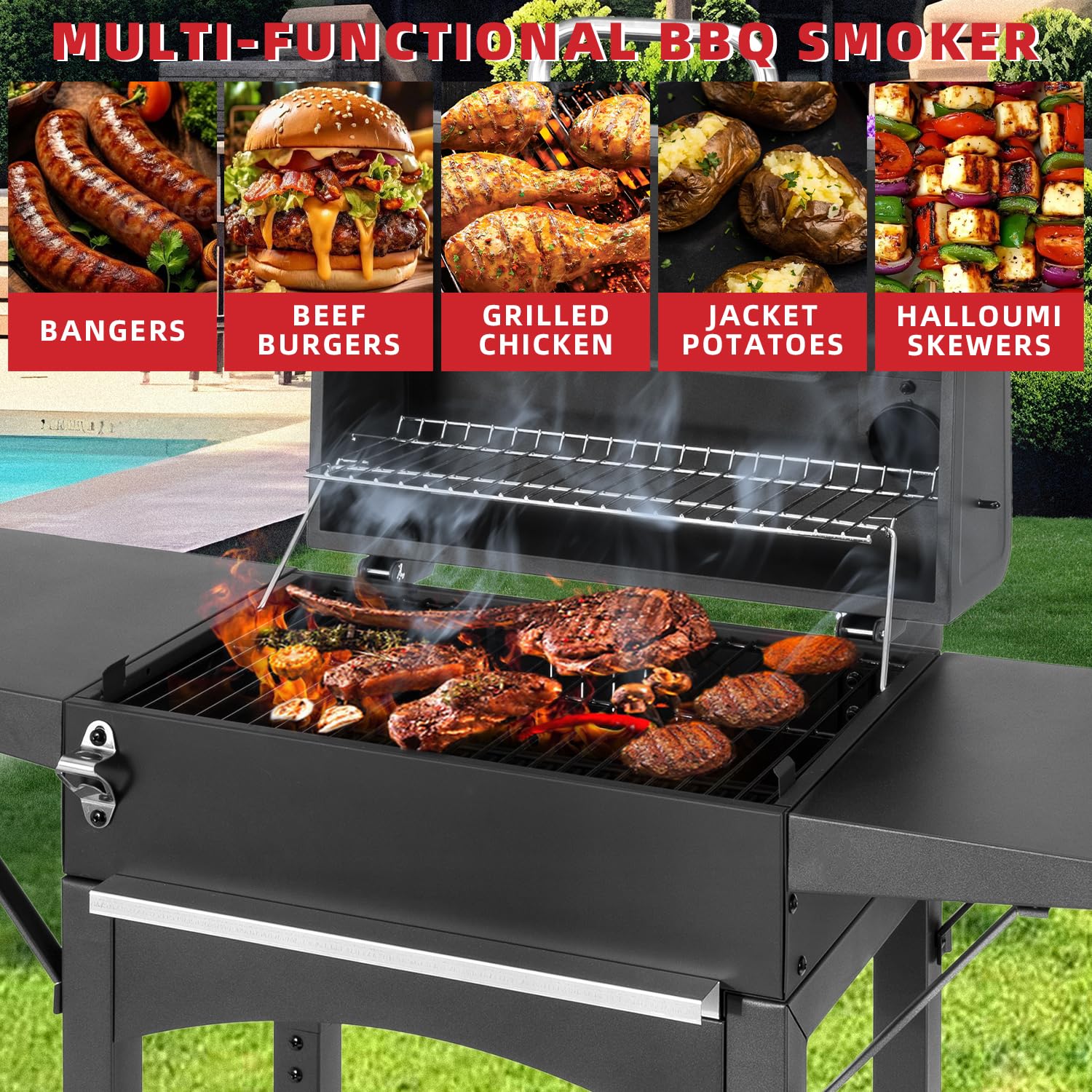 Kendane Charcoal Grill ash tray simplifies cleanup after grilling
