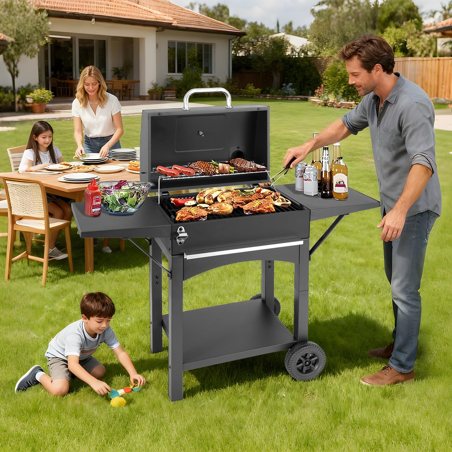 Kendane Charcoal Grill bottle opener for convenient outdoor use