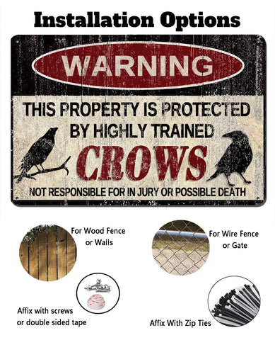 Kengtou metal sign with crow keeps indoor spaces lively.