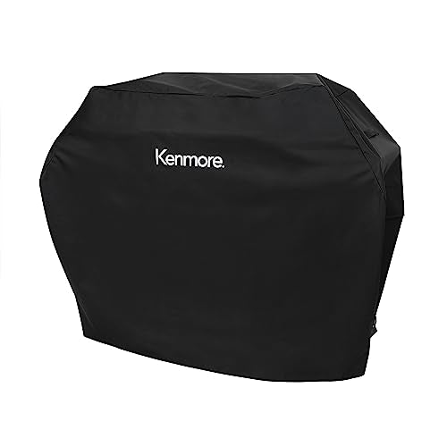 Kenmore grill cover fabric closeup shows durable polyester material.