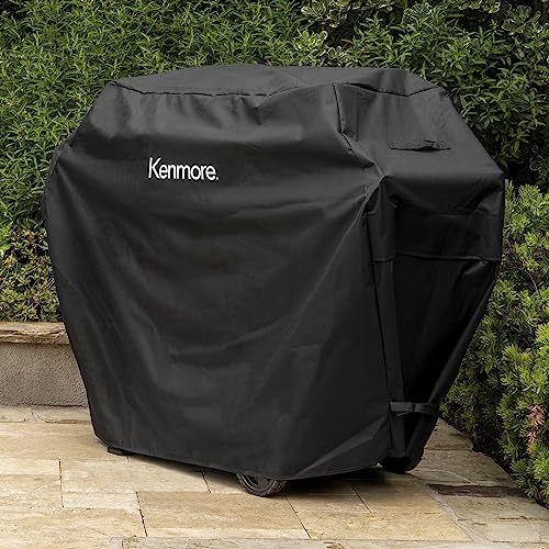 Kenmore 56-inch grill cover vent slots facilitate airflow to prevent moisture buildup.
