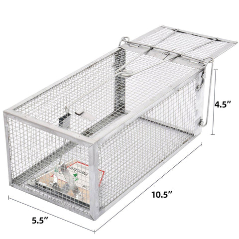 Kensizer chipmunk-rodent trap captures safely for quick outdoor release