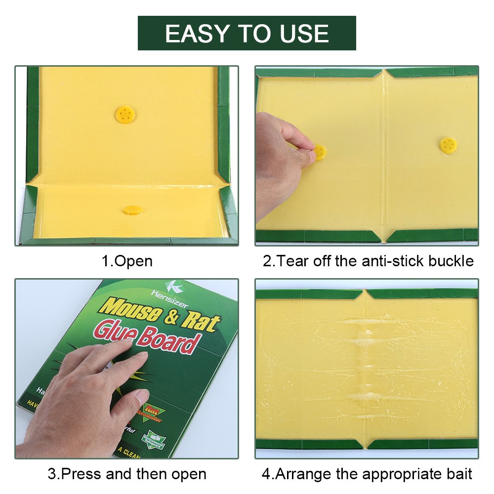 Kensizer glue trap fits tight spaces under sinks for flexible placement.