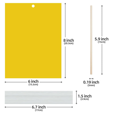 Kensizer wooden sticks for traps demonstrates easy mounting on small potted plants.