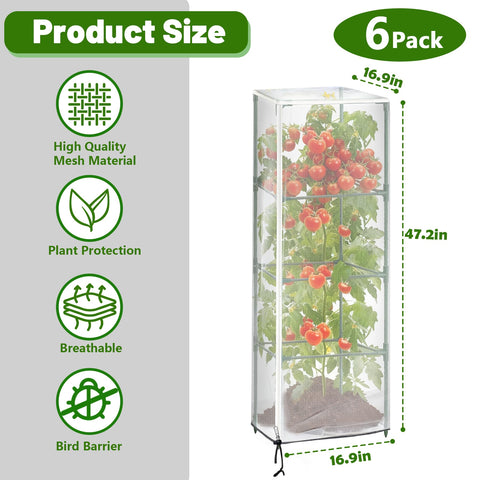 KEOHOLI breathable mesh netting cover lets sun and air reach plants.