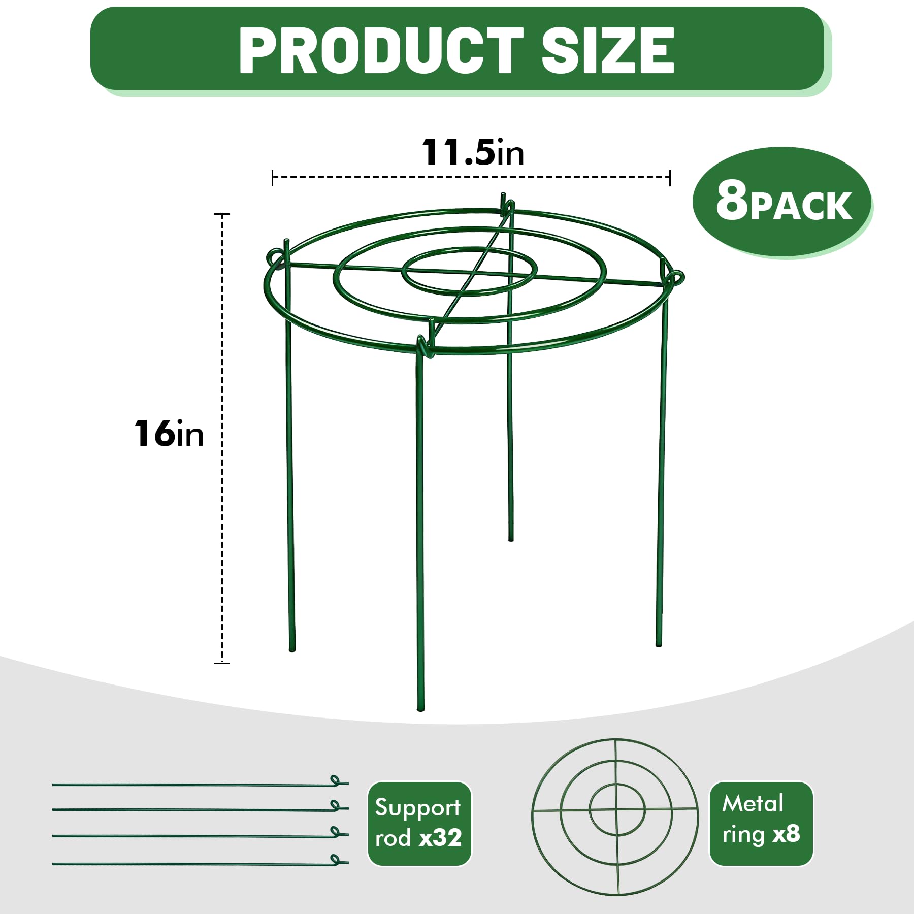 KEOHOLI 16-inch legs anchor plants securely for stable growth.