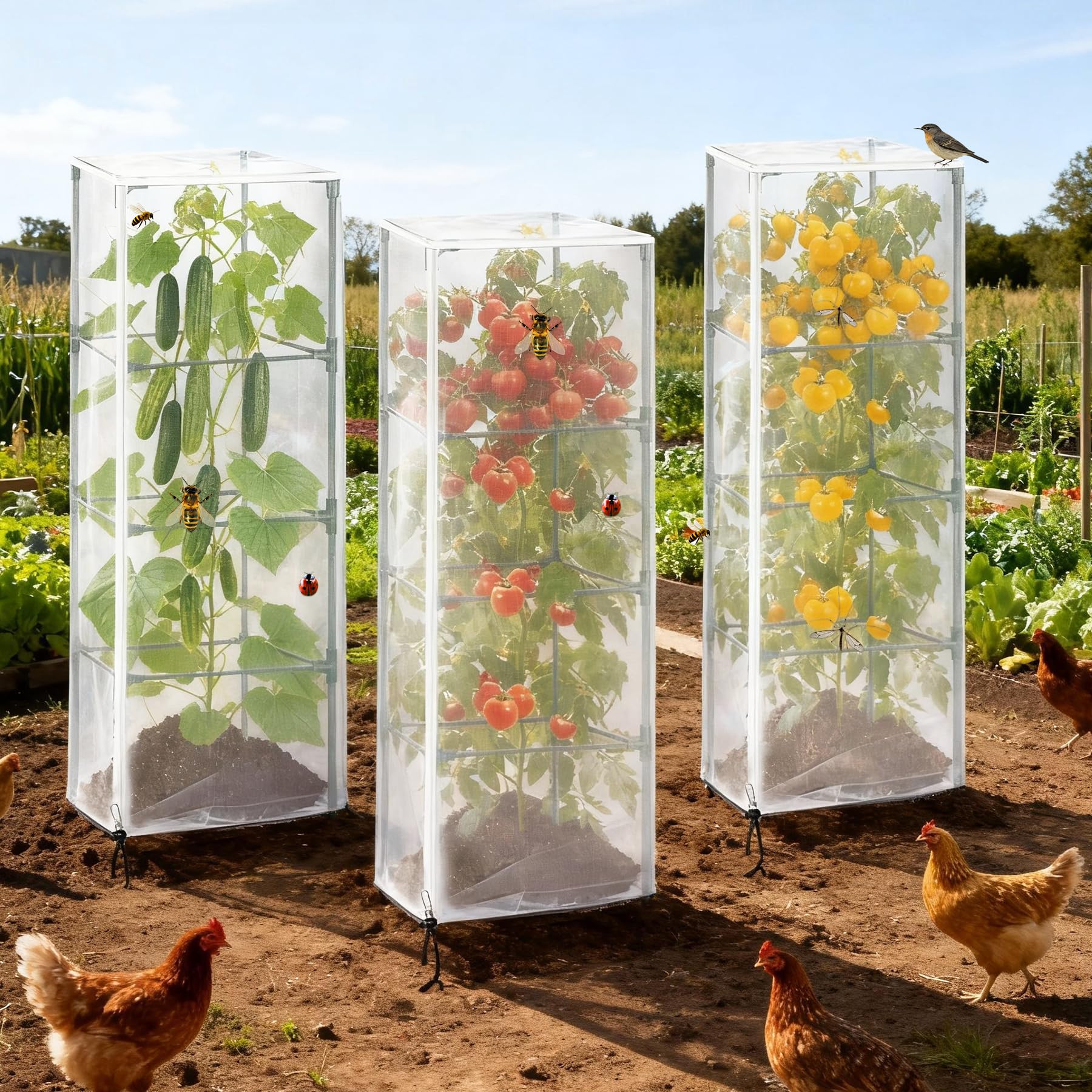 KEOHOLI reusable and durable garden netting for multiple seasons.