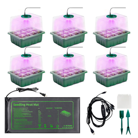 KEOHOLI seed starter kit with LED trays boosts seedling growth in small spaces