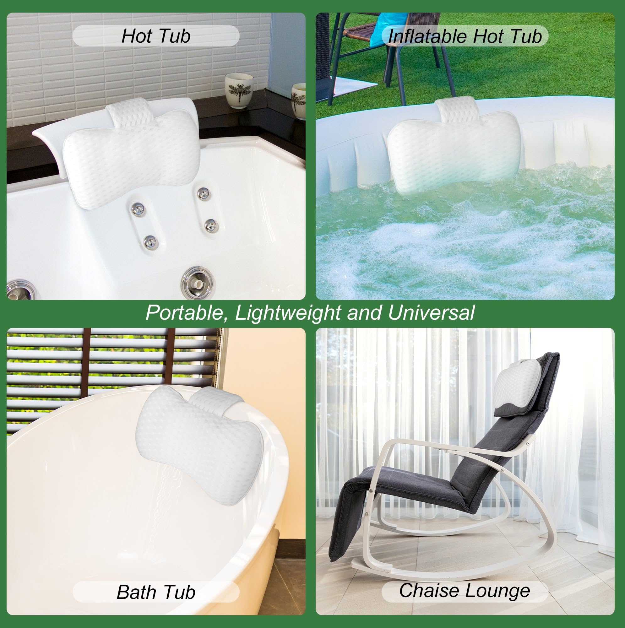Keoltuo machine-washable bath pillow for easy cleaning.