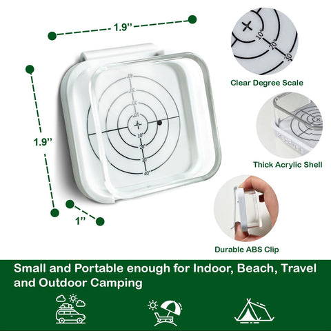 KeoPuals Solar Angle Guide back-clip secures attachment on various panels.
