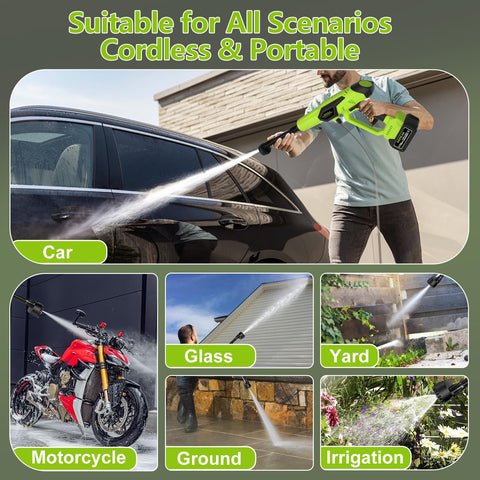 KEPEAK portable power washer used on driveways and cars to remove grime
