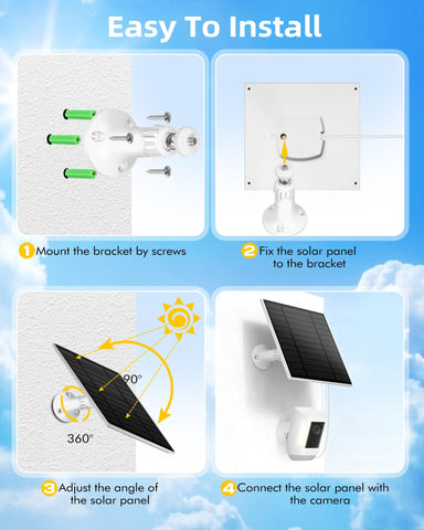KEPEAK solar panel 360° adjustable bracket enables optimal sun capture.