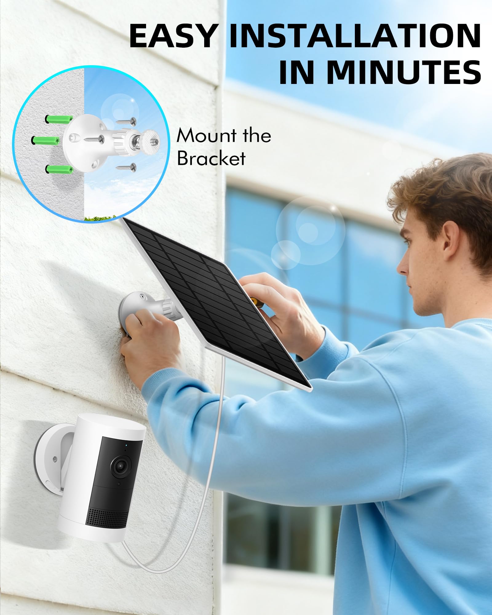 KEPEAK solar panel showcases IP65 rating for all-weather outdoor use.