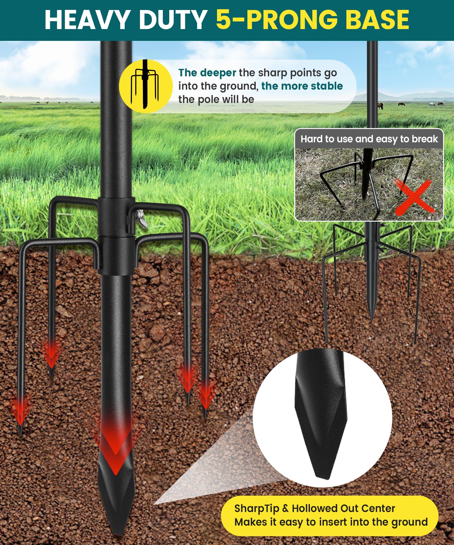 Keplrend assembly hardware included for quick, tool-friendly pole setup.