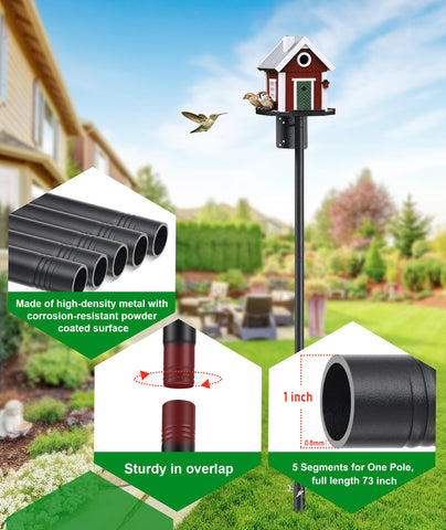 Keplrend universal 4x4 mounting plate fits feeders and bird houses securely