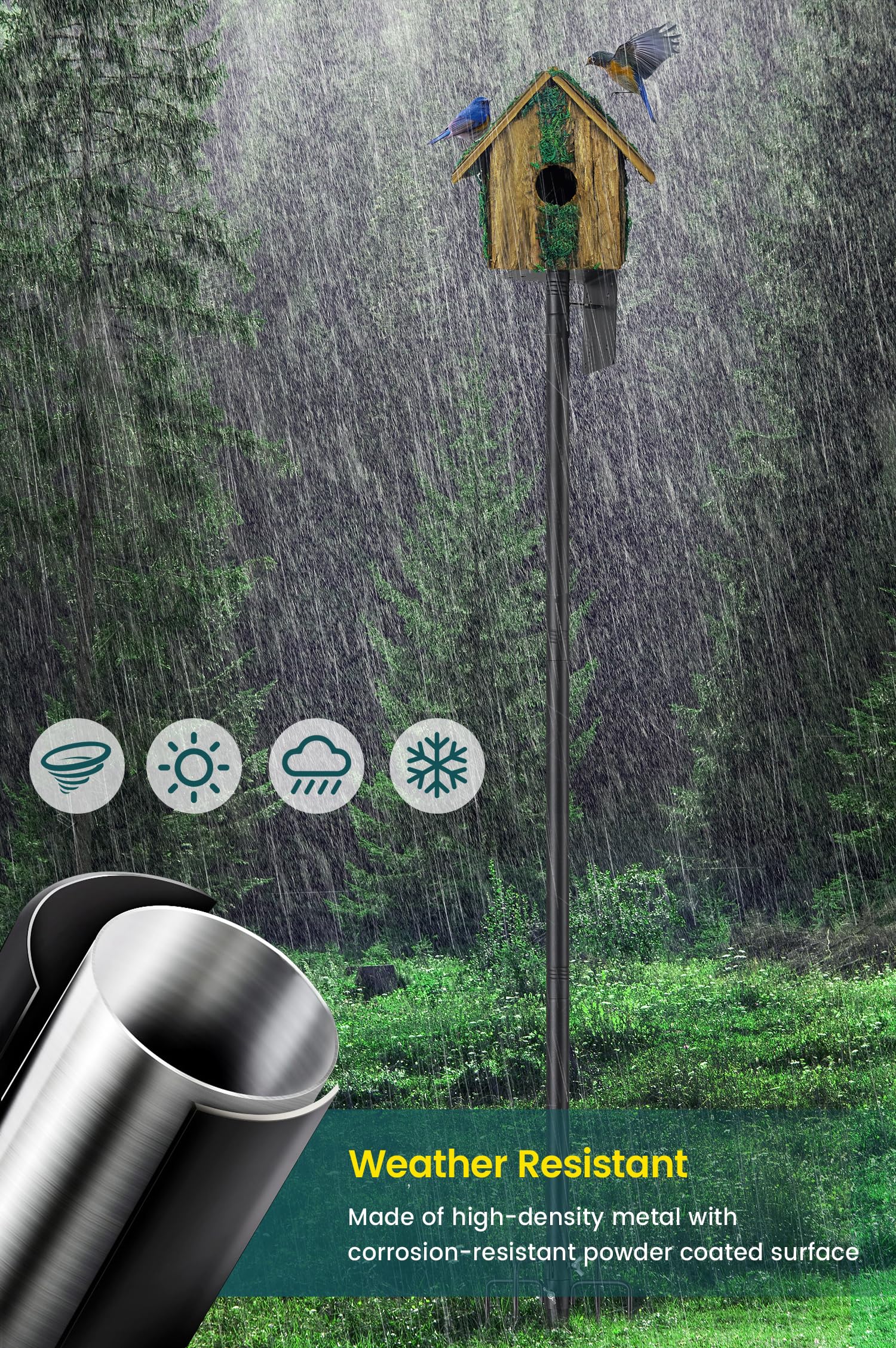 Keplrend universal mount fits bluebird and hummingbird feeders for flexibility.