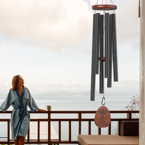 kerligher Wind Chimes memorial 41 in on window or tree for gentle remembrance