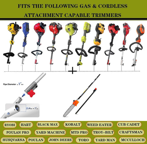 Kerlista Greenworks-compatible tool lets you tackle tall branches safely.