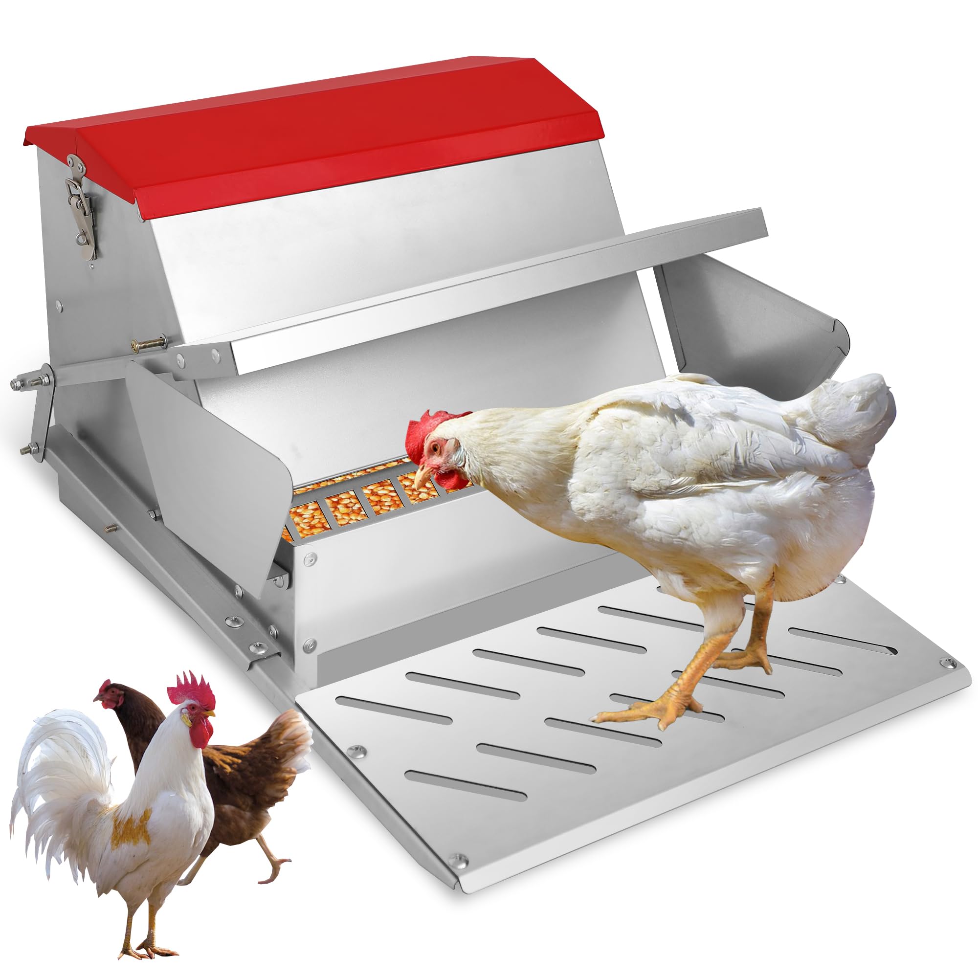 Kerty 25lbs automatic chicken feeder with large capacity for extended feeding outdoors