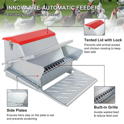Kerty non-slip pedal design offers stable footing for hens and ducks