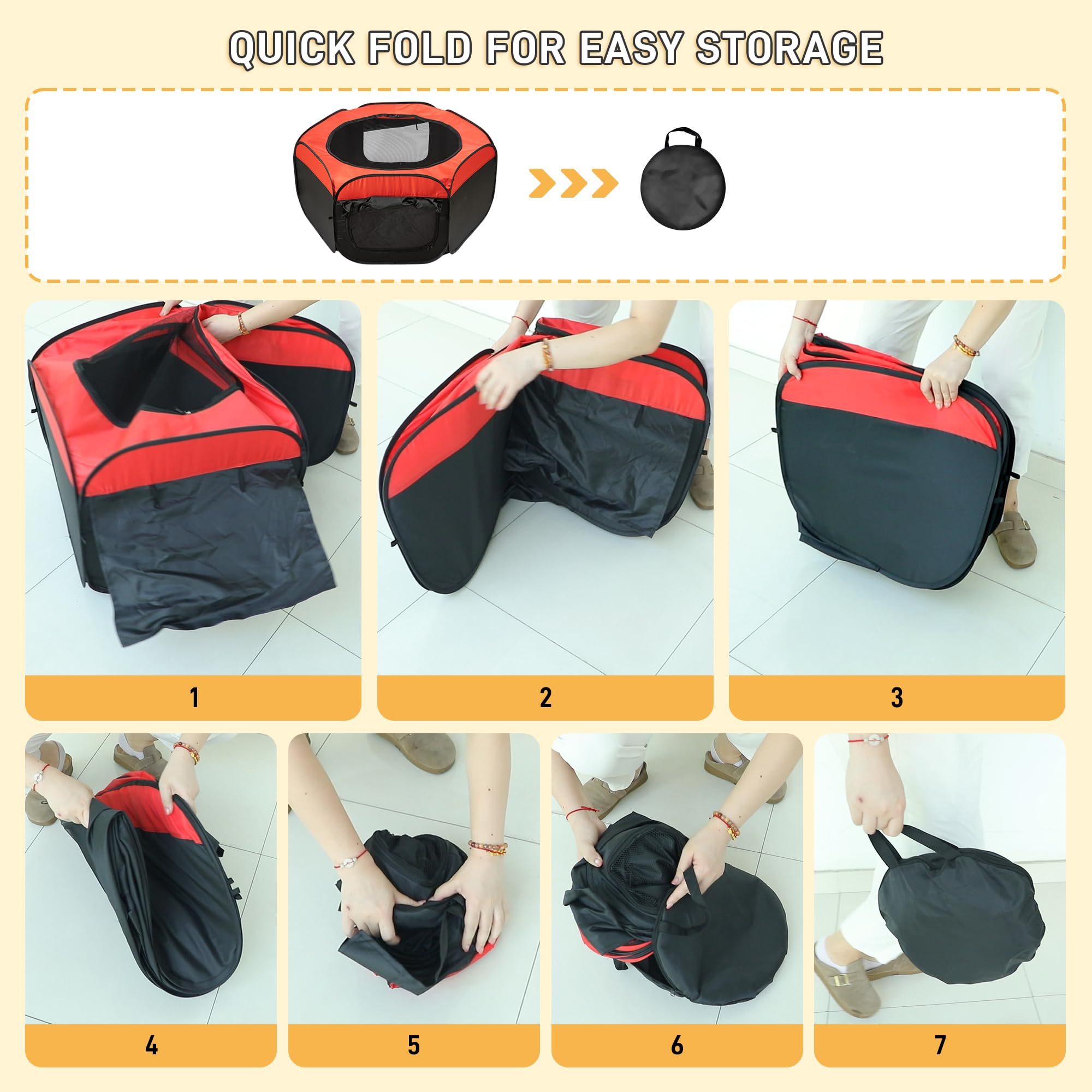 Kerty storage bag keeps kit parts organized for quick setup