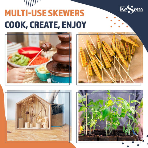KESEM wooden skewers ideal for DIY crafts and home projects